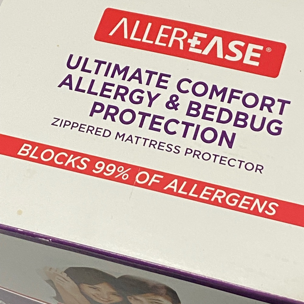 Allerease Allergy & Bedbug Protection Zippered Mattress Protector Full Size - Picture 7 of 12